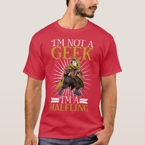 No geek D20 Roleplay Character Halfling T_Shirt