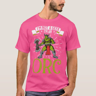 No geek D20 Roleplay Character Orc T-Shirt