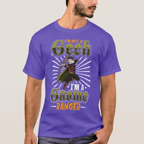 No geek D20 Roleplaying Character Gnome Ranger T_Shirt