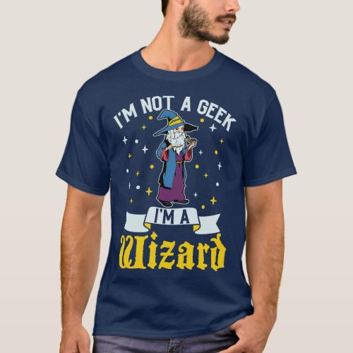 No geek D20 Roleplaying Character Wizard T_Shirt