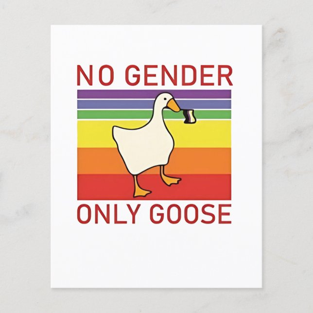 No Gender Only Goose Non Binar LGBTQ Flyer (Front)