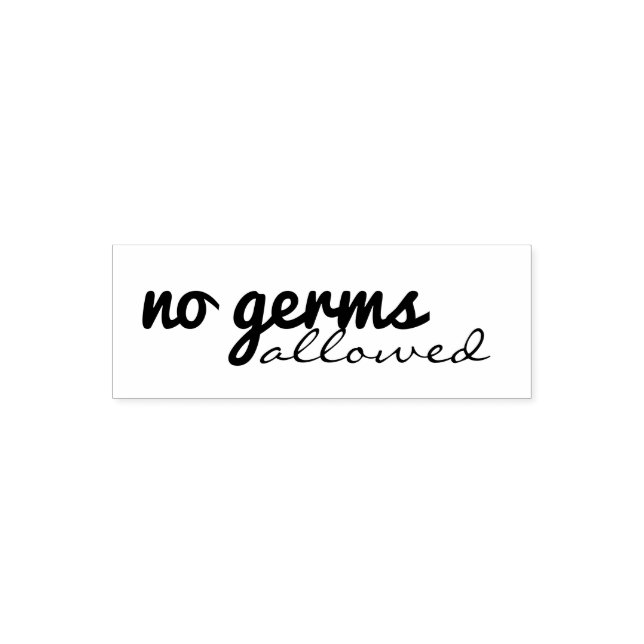 No Germs Allowed- hand stamper Self-inking Stamp (Design)