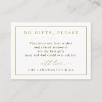 No Gifts Please Elegant Gold Anniversary Party