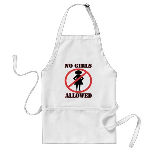 No Girls Allowed Bachelor Party Adult Apron