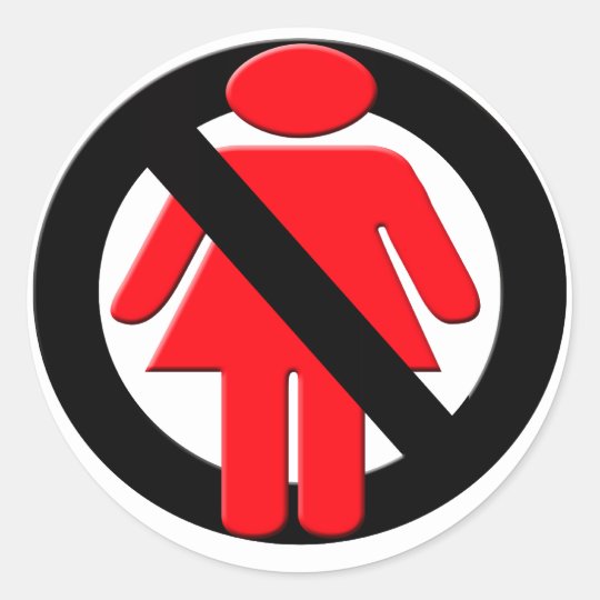 No Girls Allowed Classic Round Sticker