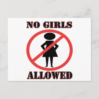 No Girls Allowed Postcard
