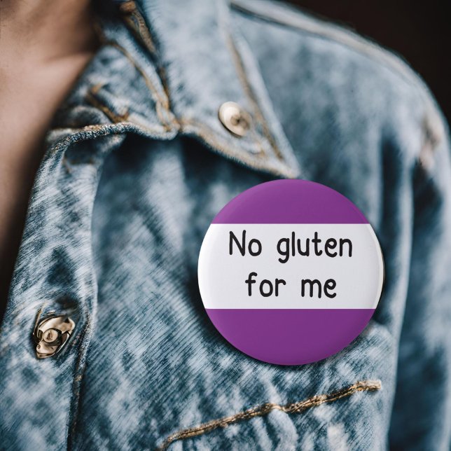 No gluten for me coeliac celiac gluten free  button (Creator Uploaded)