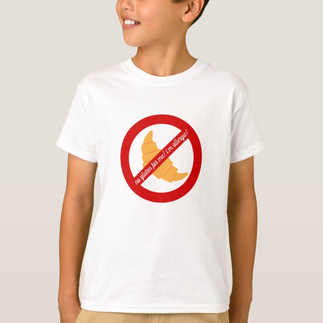 No gluten for me! - Gluten Allergy Alert T-Shirt (Front)
