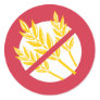 No Gluten or Wheat Food Allergy Celiac Alert Classic Round Sticker