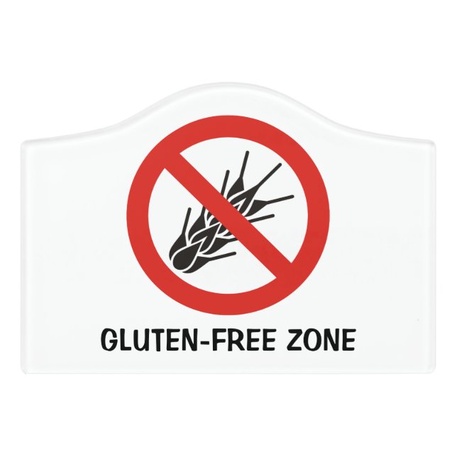 No Gluten Sign (Small Crest Front)