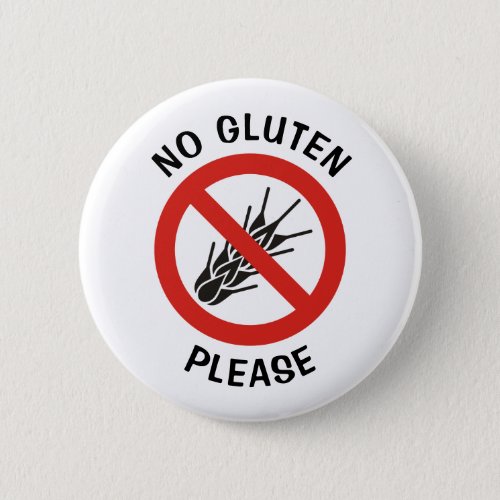 No Gluten Sign Button