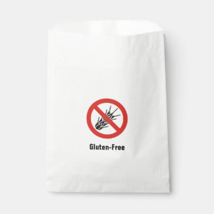 No Gluten Sign Favor Bag