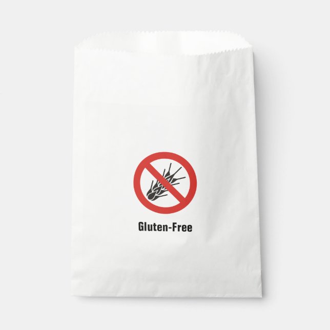 No Gluten Sign Favor Bag (Front)