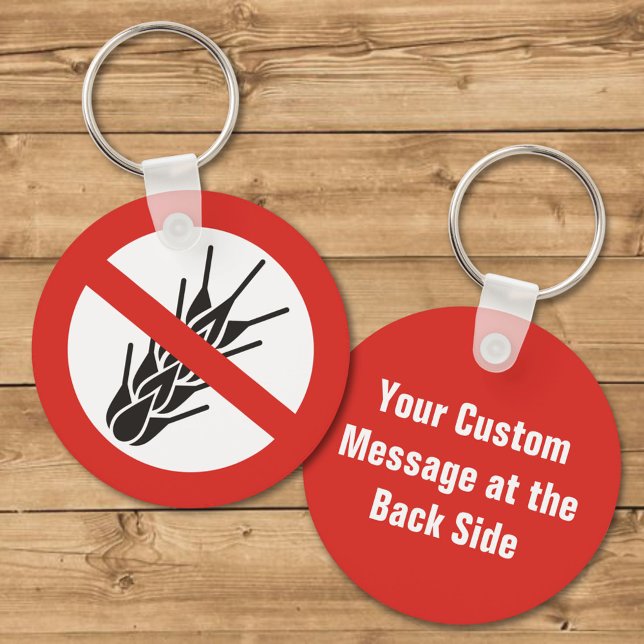 No Gluten Sign Keychain (Creator Uploaded)