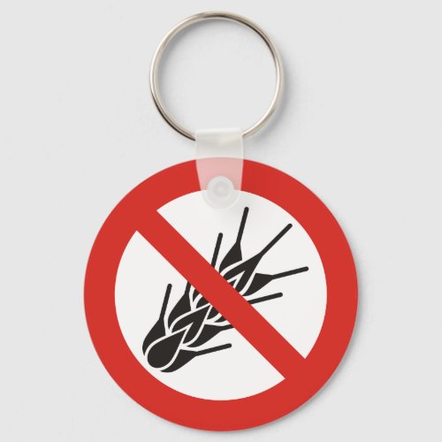 No Gluten Sign Keychain