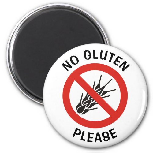No Gluten Sign Magnet