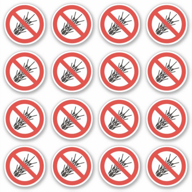 No Gluten Sign Sticker (Front)