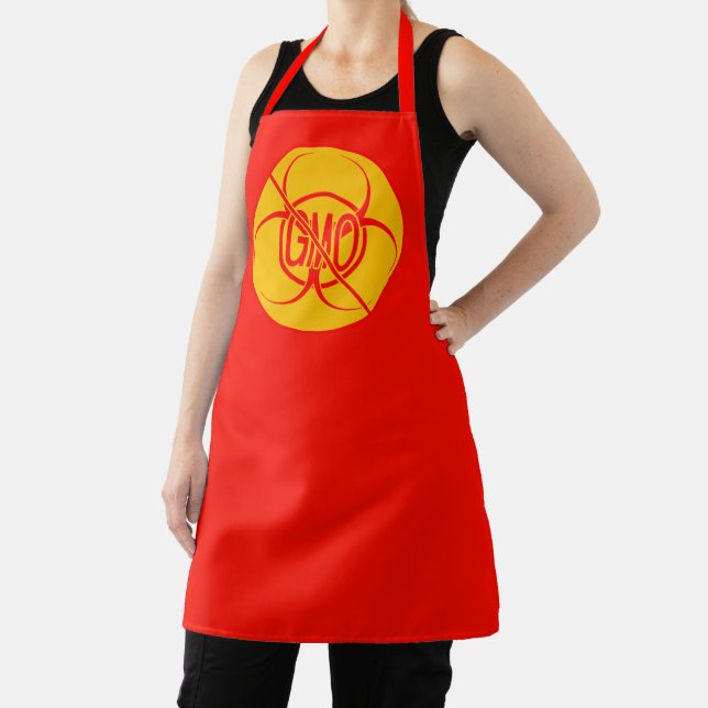 No GMO Aprons Personalized Biohazard BBQ Apron (Insitu)