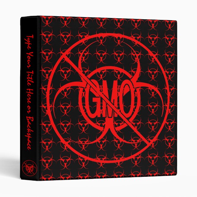 NO GMO Binder Biohazard GMO Photo Album Customize (Front/Spine)