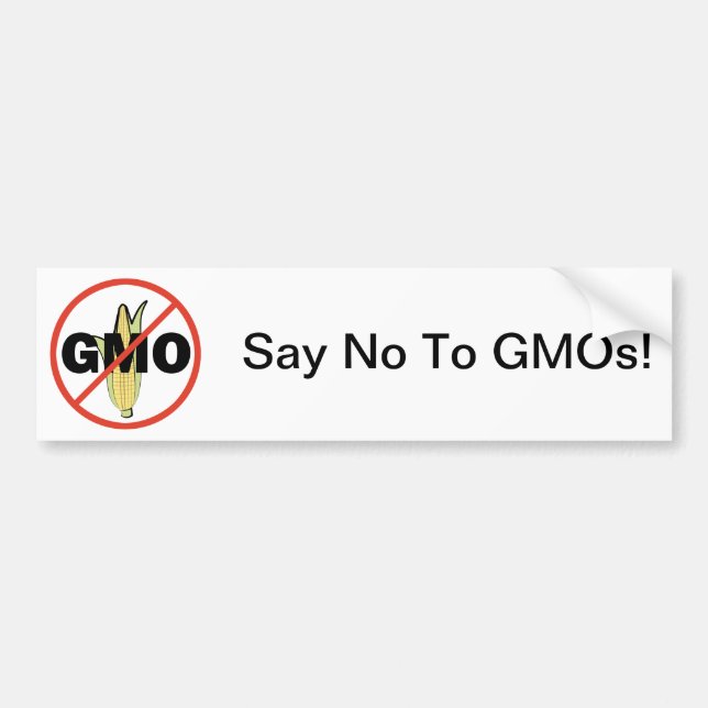 No GMO Bumper Sticker (Front)