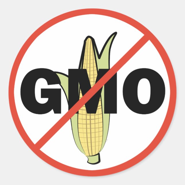 No GMO Classic Round Sticker (Front)