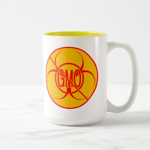 No GMO Coffee Mug Biohazard Warning GMO Cup Mugs