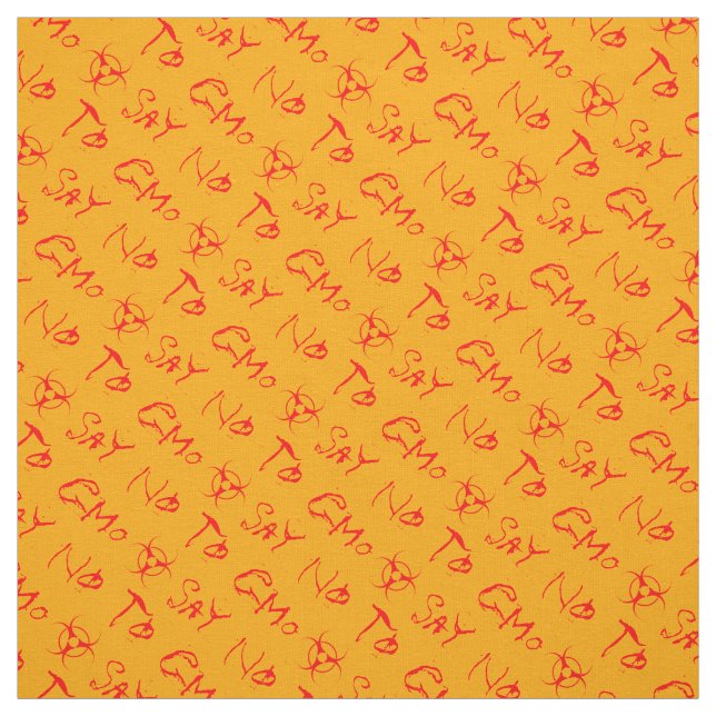 No GMO Fabric Personalized Name Biohazard Fabric (Swatch)