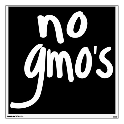 No GMO Food Additive Promotion Black Wall Sticker
