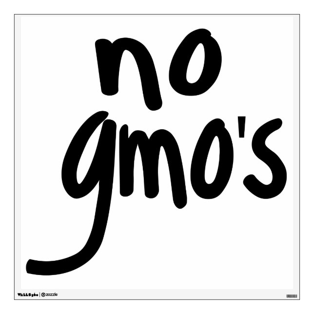 No GMO Food Additive Promotion White Wall Sticker (Front)