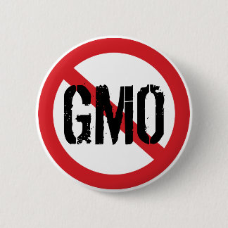 No GMO Genetically Modified Food Button
