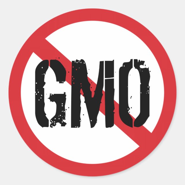 No GMO Genetically Modified Food Classic Round Sticker (Front)