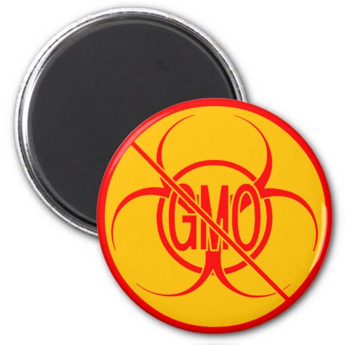 No GMO Magnets Biohazard No GMO Fridge Magnet