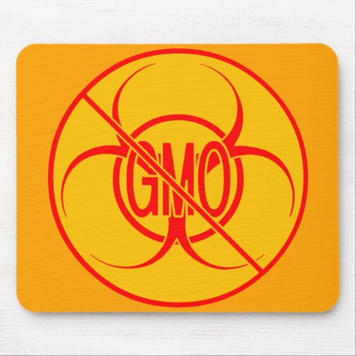 No GMO Mousepad Biohazard Warning Mouse Pad