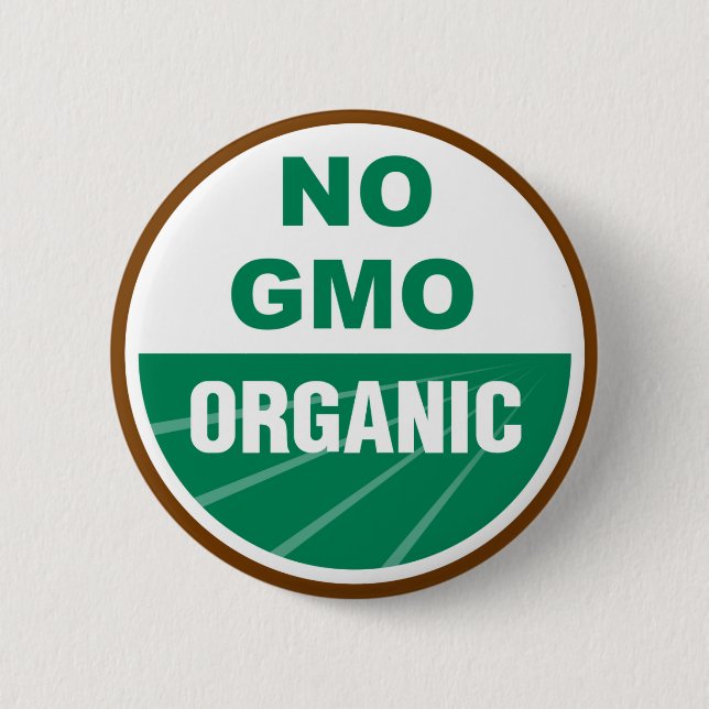No GMO Organic Pinback Button (Front)
