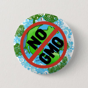 NO GMO PINBACK BUTTON