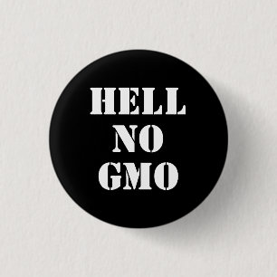 No GMO Pinback Button