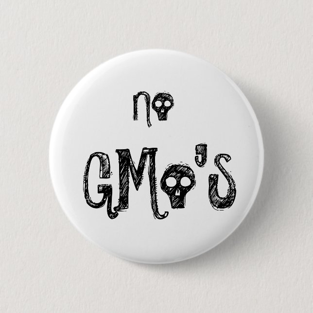 No GMo's Pinback Button (Front)