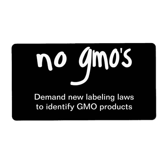 No GMO's Promote Labeling Laws Black Sticker (Front)