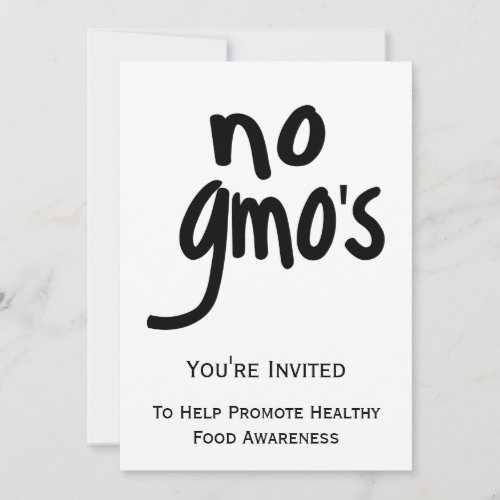 No GMOs Promote Labeling Laws White Invitation