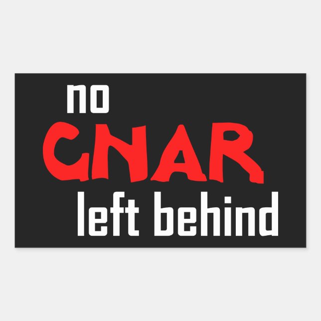 No Gnar Left Behind Rectangular Sticker (Front)