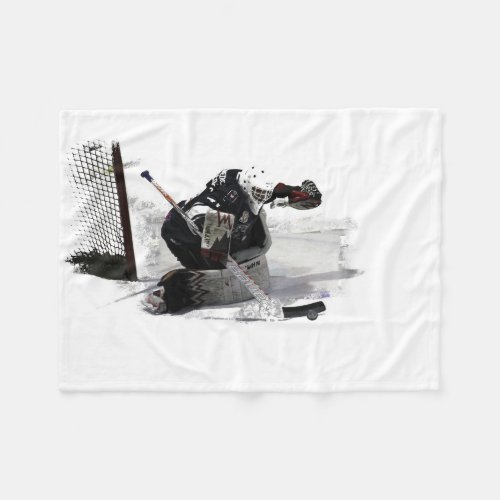 No Goal Here _ Hockey Player Fleece Blanket