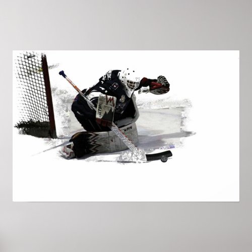 No Goal  Hockey Goalie Poster