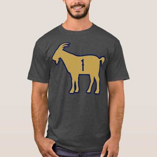 NO GOAT 1 Navy T_Shirt