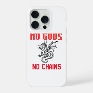 No Gods No Chains Dragon Illustration iPhone Case 