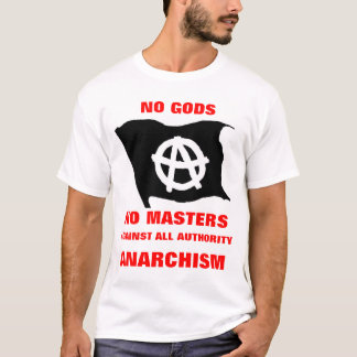 no gods no masters on white shirt