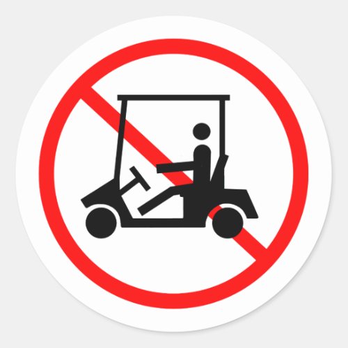No Golf Carts Stickers