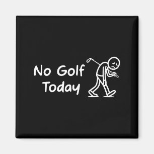No Golf Today Funny Sad Graphic Stickman Golfer Fi Magnet