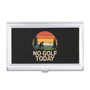 No Golf Today Joke Funny Sad Business Card Case