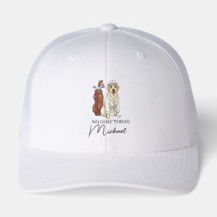 No Golf Today Personalized Lab Dog Hat