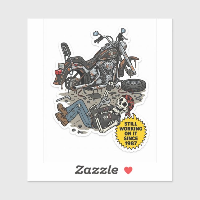 No GPS Needed Biker Sticker — Lost In The Ride Dec (Sheet)